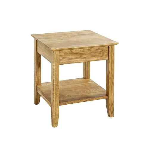 Pegane Table d'appoint carrée - Chêne