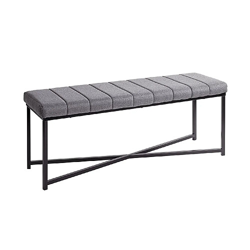 Pegane Banc rembourré 2 places - Gris