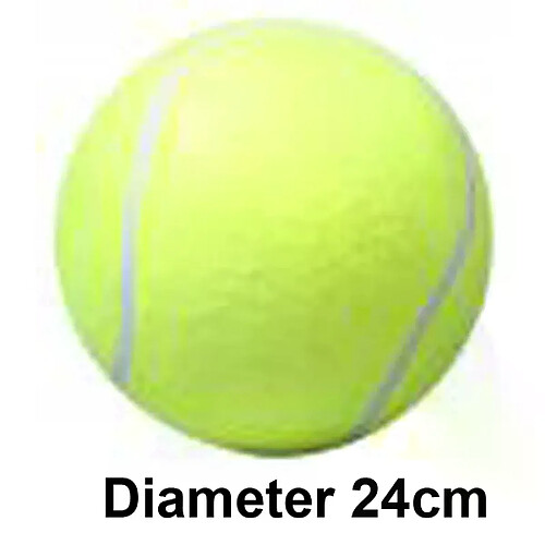 Balle de tennis géante pour chien de 9,5 pouces, jouet à mâcher pour chien, balle de tennis géante pour enfants, jouet pour animaux de compagnie.~04467