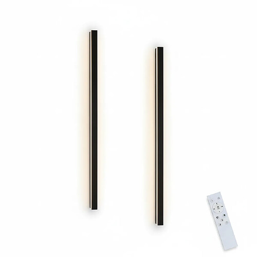 ZMH Applique LED 2er Intérieur Noir 100cm Applique 3000k Moderne Couloir Chambre à Coucher