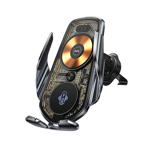 Chargeur Sans Fil Voiture Ultra Rapide 15W Avec Support Stable Et Design Futuriste Noir YONIS