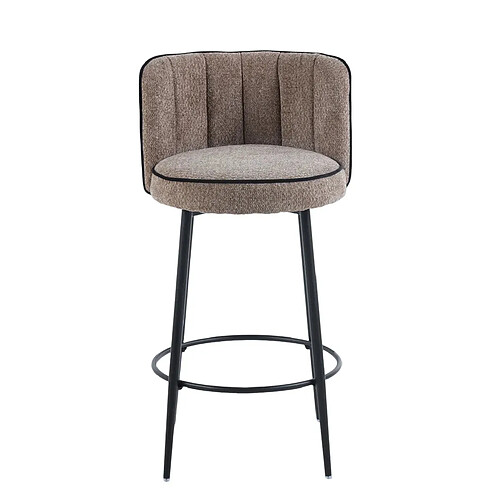 Homy france lot de 2 tabourets de bar - Noir