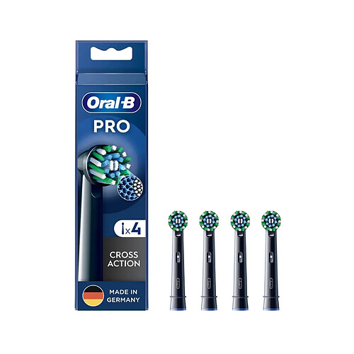 Têtes de Brosse à Dents Oral-B Cross Action Noires (4 Unités)