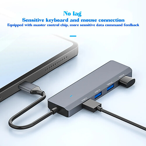 Autre vue Hub USB C - 4 ports USB 3.0