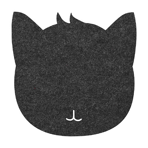Autre vue Tapis de souris chat - Gris foncé