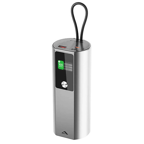 Alogic A-Logic PowerBank ARK PRO 27600mAh USB 160W avec Écran et Câble Gris