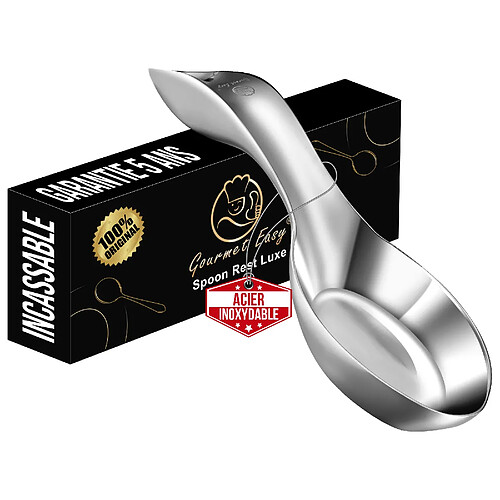 Gourmet Easy Repose-cuillère en acier inoxydable | Résistant à la chaleur | Compatible lave-vaisselle | Ustensile durable