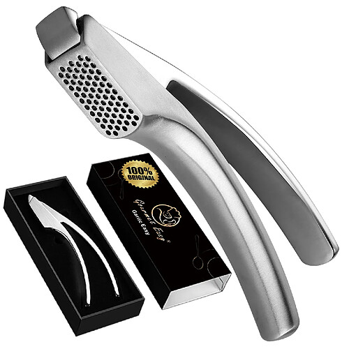 Gourmet Easy Presse Ail Inox Écrase l'ail sans épluchage Nettoyage facile Presse ail professionnel