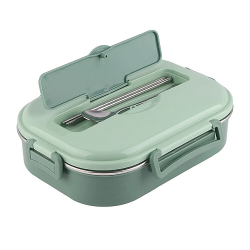 Autre Vue Boîte à bento portable en acier inoxydable à 4 compartiments pour le stockage des aliments