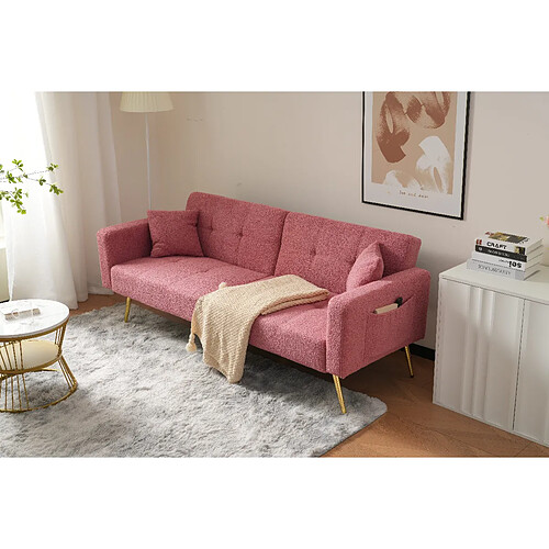 Okwish Canapé convertible 2 places - Rose