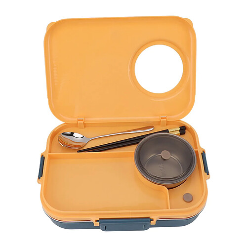 Autre Vue Boîte à bento isotherme 4 compartiments 1200 ml - Boîte à déjeuner isotherme en acier inoxydable avec bol à soupe