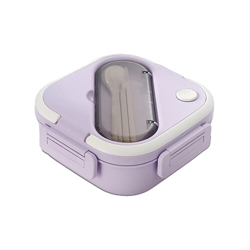 Autre Vue Boîte à lunch Bento - Compartiments en plastique, isotherme,compatible micro-ondes pour lécole et le travail Violet