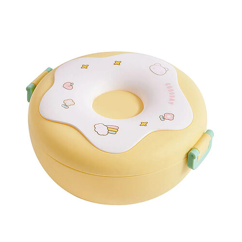 Autre Vue Boîte à lunch bento chauffante avec couvercle, fourchette et cuillère,jaune