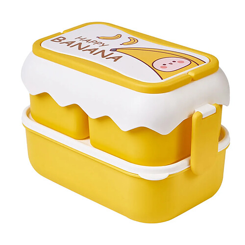 Autre Vue Jolie boîte à lunch Bento portable pour enfants, avec compartiments indépendants, motif dessin animé, pour étudiants