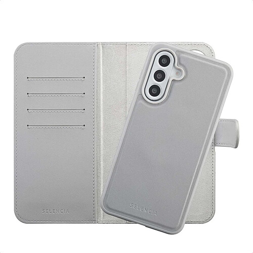 Selencia Étui portefeuille amovible Olyn avec MagSafe pour Samsung Galaxy A56 - Gris
