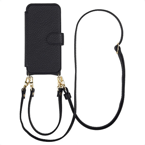 Selencia Étui Riva avec MagSafe et cordon de téléphone pour Apple iPhone 16 - Noir