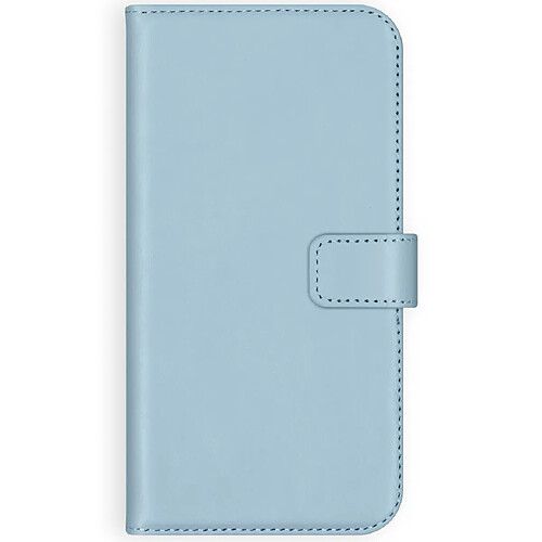 Selencia Étui portefeuille en cuir véritable pour Samsung Galaxy S20 FE - Air Blue