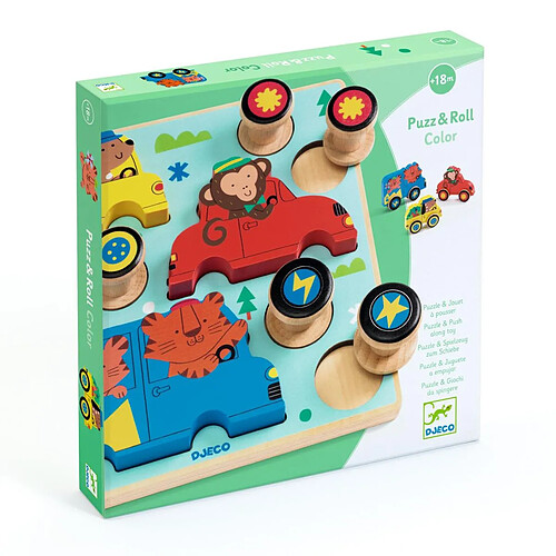 Djeco Puzz and Roll Color - puzzle d encastrement