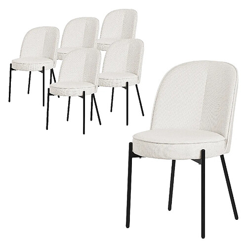 ML-Design Lot de 6 chaises de salle à manger Chaise de salon Chaise rembourrée Chaise de c
