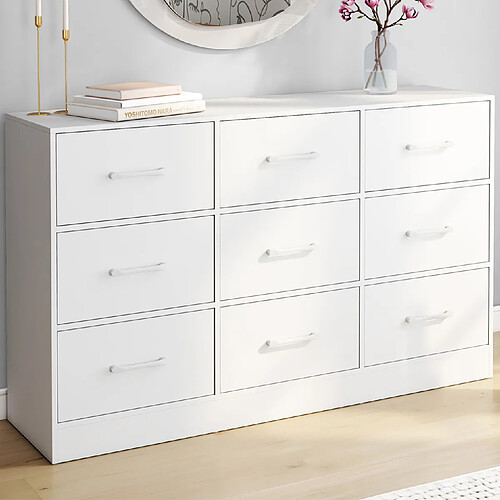 Idmarket COMMODE 9 TIR UPPAH BLANC