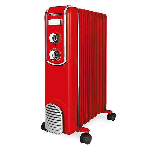 Radiateur bain d'huile 2000w rouge - SCHV709R - SCHOLTES