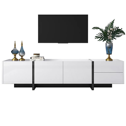 Blossom paris Meuble TV minimaliste - Blanc et noir