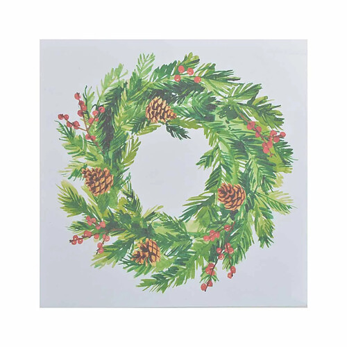 Homea Lot de 20 Serviettes en Papier Couronne 33x33cm Vert
