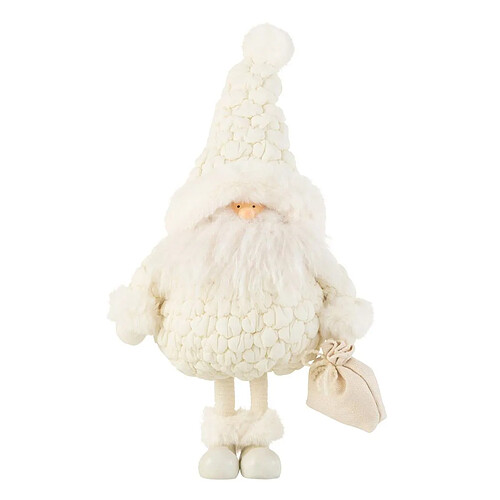 Paris Prix Statuette Déco Père Noël Pochon 47cm Blanc