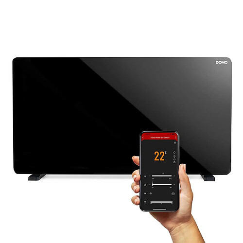 Domo DO7356CH Convecteur en verre connecté 2000 W noir