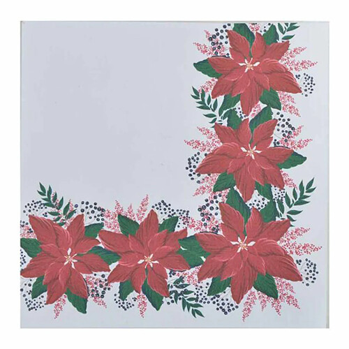 Homea Lot de 20 Serviettes en Papier Poinsettias 25x25cm Rouge