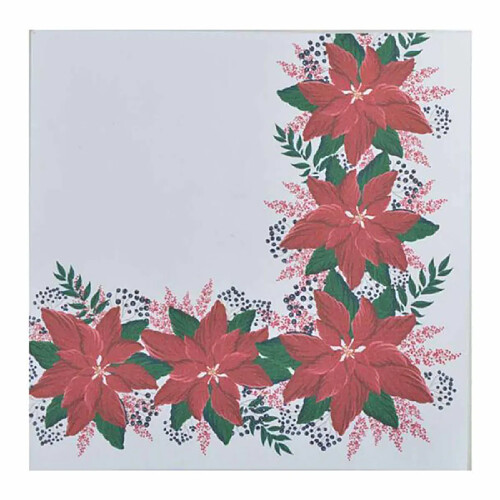 Paris Prix Lot de 20 Serviettes en Papier Poinsettias 25x25cm Rouge
