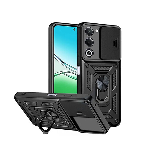 Étui Anti-Impact Magnétique Pour Fenêtre Coulissante De Défenseur Militaire PHONECARE Pour Oppo A5 5G - Noir