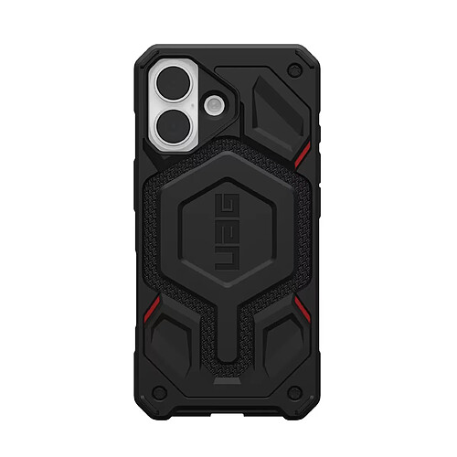 UAG Coque pour iPhone 17 MagSafe Motif Hexagonal Série Monarch Pro Noir / Rouge