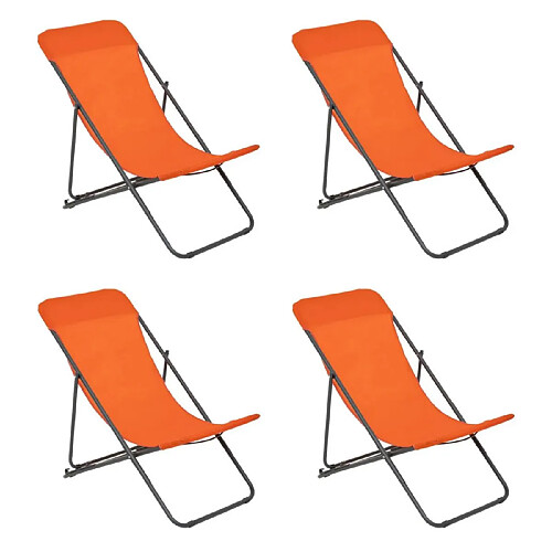 Neka Lot de 4 Chiliennes Setubal 98cm Orange