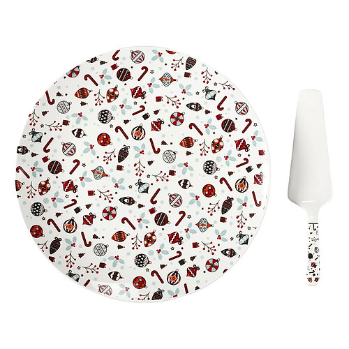 The Home Deco Factory Plat & Pelle à Tarte Noël 30cm Multicolore
