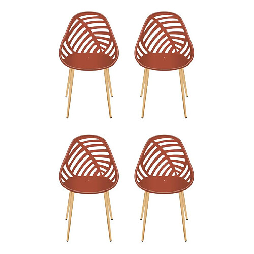 Paris prix chaises de jardin x4 - Terracotta