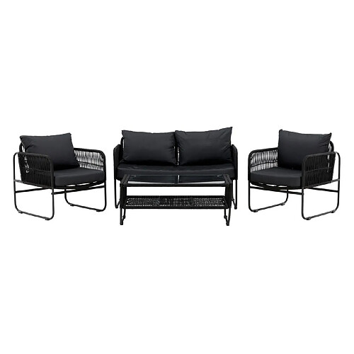 Paris prix Salon de jardin 2 places - Noir