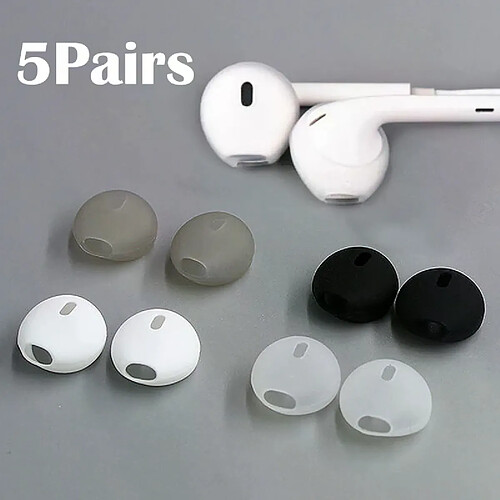 General 5 paires d'embouts en silicone anti-perte pour écouteurs AirPods, embouts auriculaires de rechange souples~0682