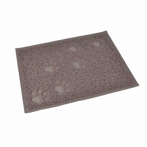 Paris Prix Tapis Repas pour Chien & Chat Déco Pattes 40cm Taupe