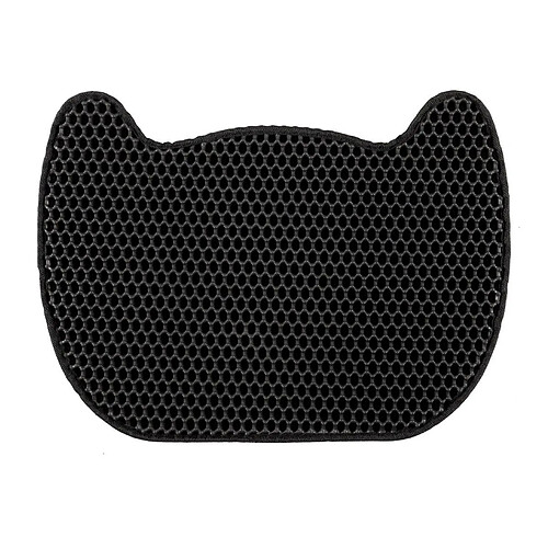 Paris Prix Tapis pour Litière Chat 50cm Noir