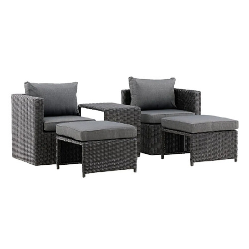 Paris prix Salon de jardin 2 places - Noir