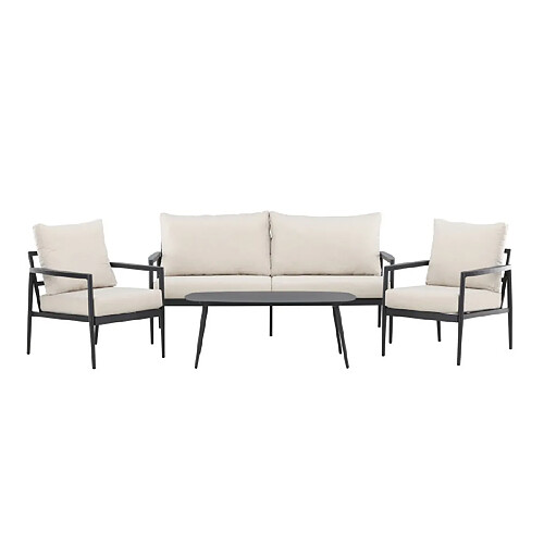 Paris prix Salon de jardin 4 places - Noir