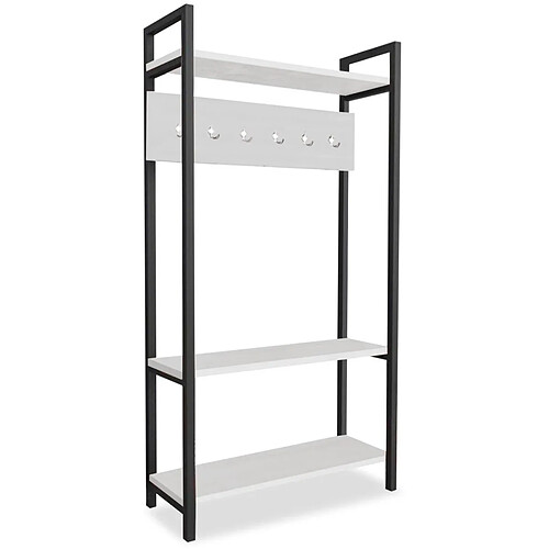 Paris Prix Meuble d'Entrée Vestiaire Sicaret 180cm Blanc Mat