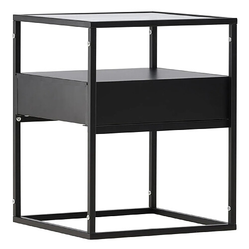 Paris prix Table d'appoint verre - Noir