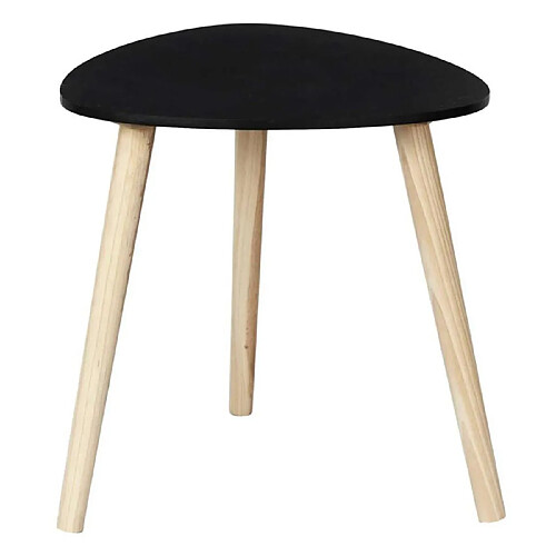 Paris Prix Table d'Appoint Scandinave Shelly 38cm Noir & Naturel