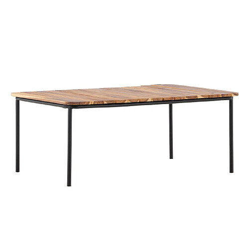 Paris prix Table basse de jardin en bois - Naturel & noir