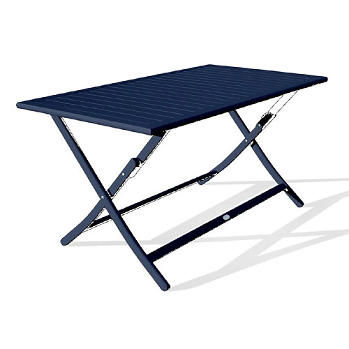 Paris Prix Table de Jardin Pliante Marius 140cm Bleu Marine