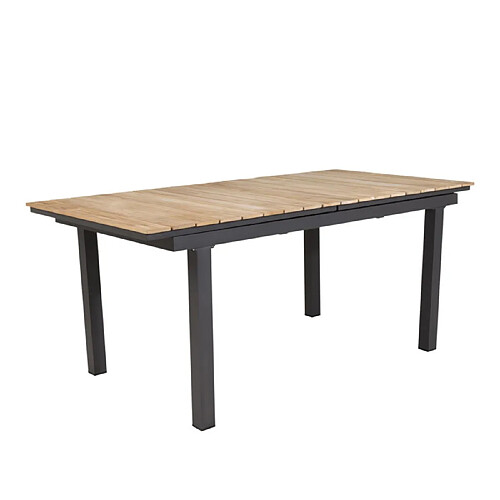 Paris prix Table de jardin extensible - Naturel et noir