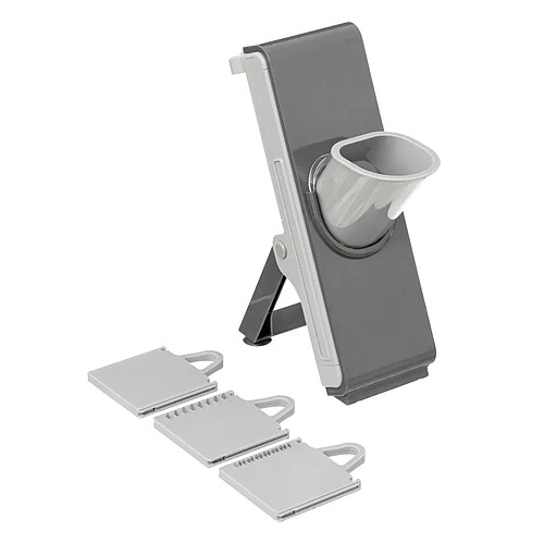 Five Simply Smart Mandoline à Piston Multidécoupe 26cm Gris