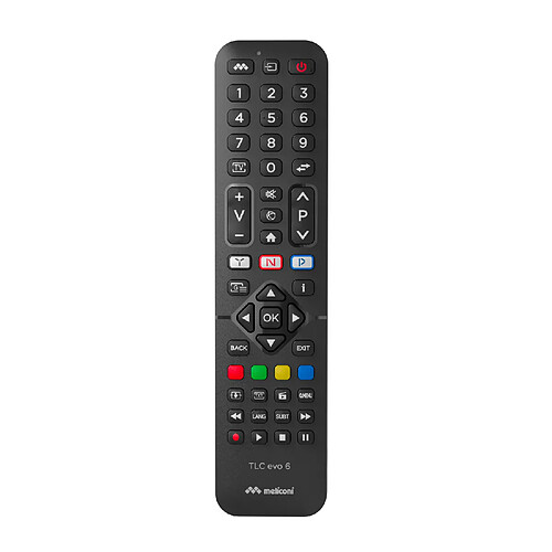 Meliconi - Télécommande de remplacement TLC EVO.6 pour TV multimarques (MDD) - 100% fonctions origine - Accès Netflix Youtube Prim